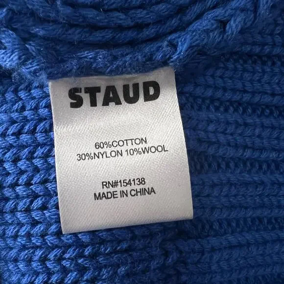 FINAL PRICE NEW NWT STAUD Cable Knit Turtleneck Sweater - Picture 6 of 9